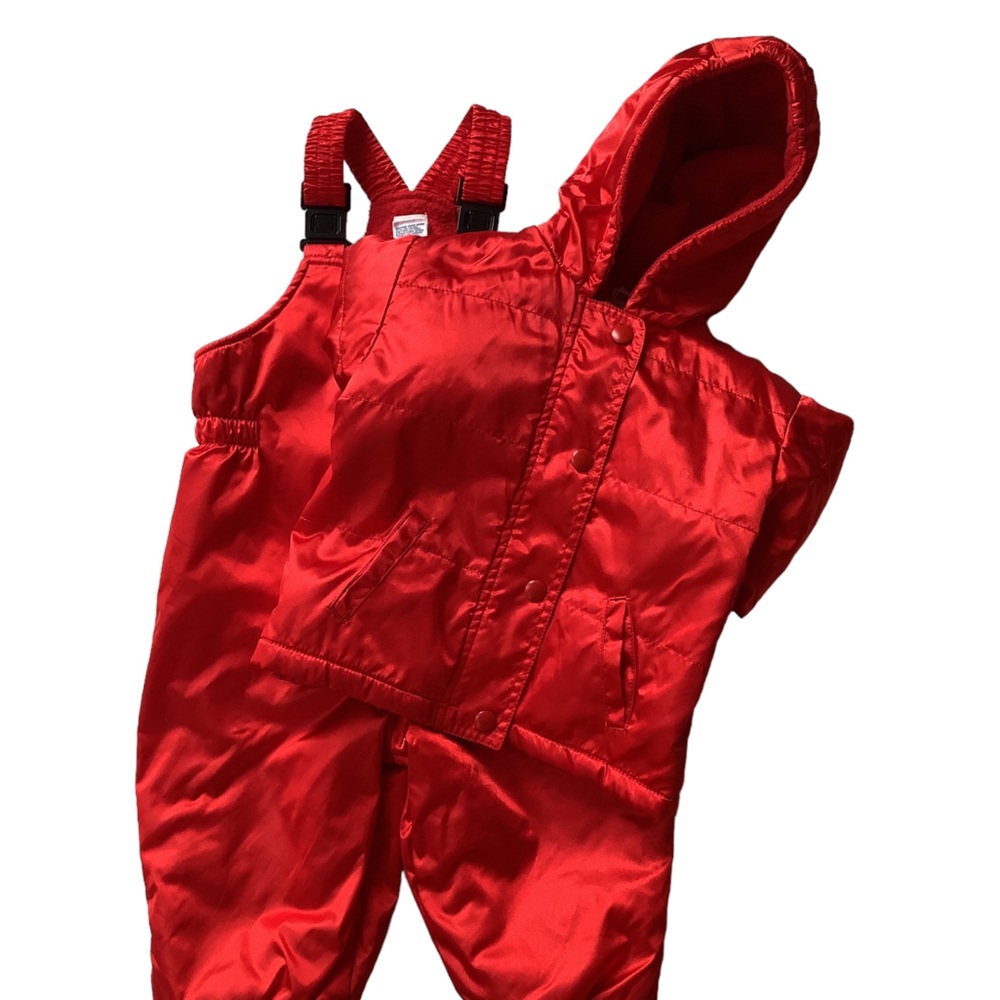 GAP Kids Red Hooded Jacket & Overalls Set